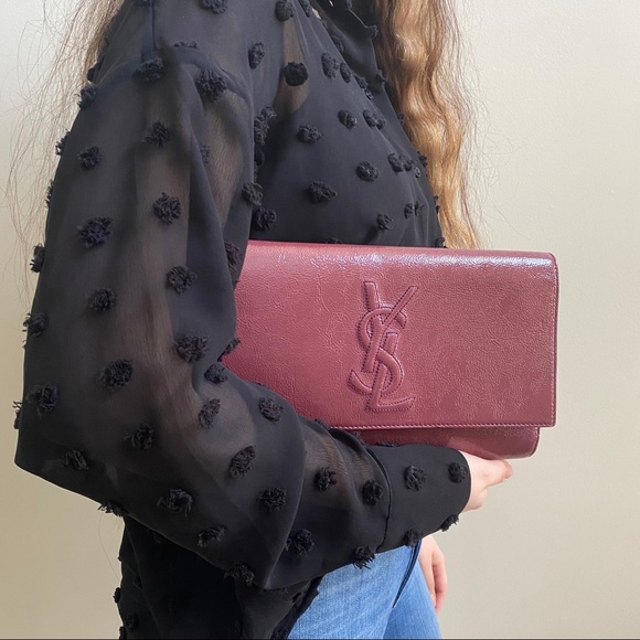 Yves Saint Laurent Handbags - SOLD ✨ YSL Belle de Jour Large Patent Clutch
